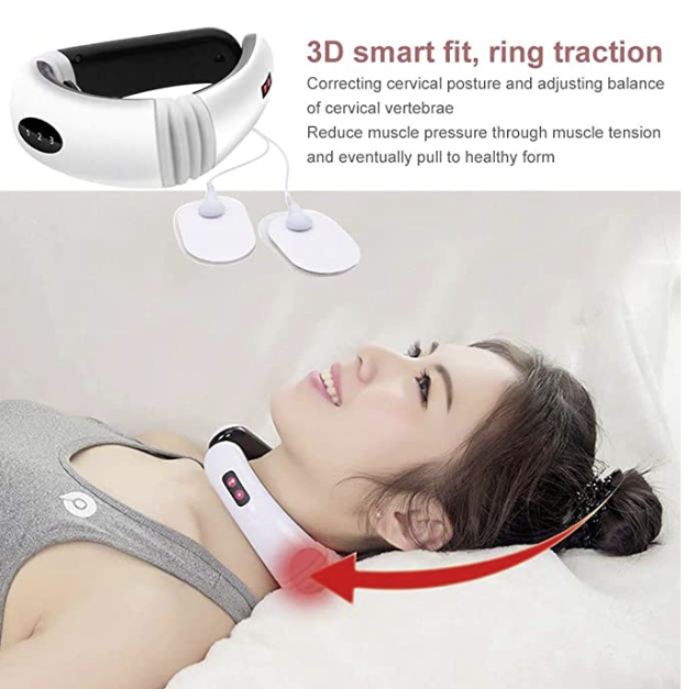 NeckPainCureX™ 3D Hot Electric Cervical Neck Relax Multifunction Neck Support Massager Body Shoulder Relax Massage Magnetic Therapy Neck Pain Removal Relief Pain